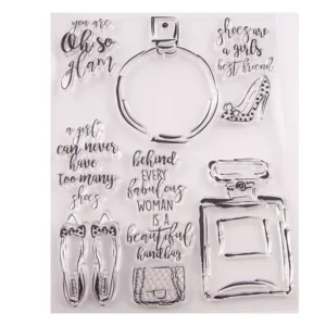 Perfume Bottle Stamp Set Perfume Bottle Stamp Set - packaging photo | clear stamp