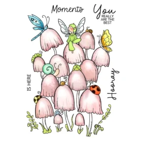 Sumflying Personality Mushroom Whimsical Fun Clear Stamps