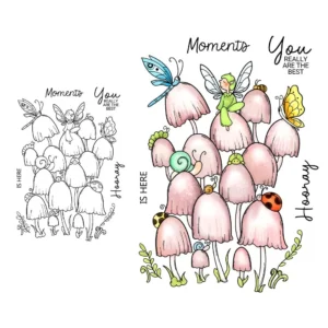 Sumflying Personality Mushroom Whimsical Fun Clear Stamps Personality Mushroom Clear Stamps 04
