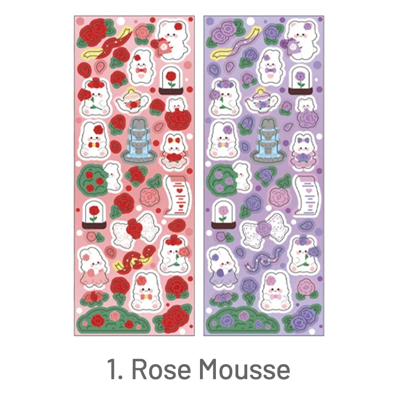 Cute Cartoon Pet Rabbit Bear Sticker Cute Cartoon Pet Rabbit Bear Sticker