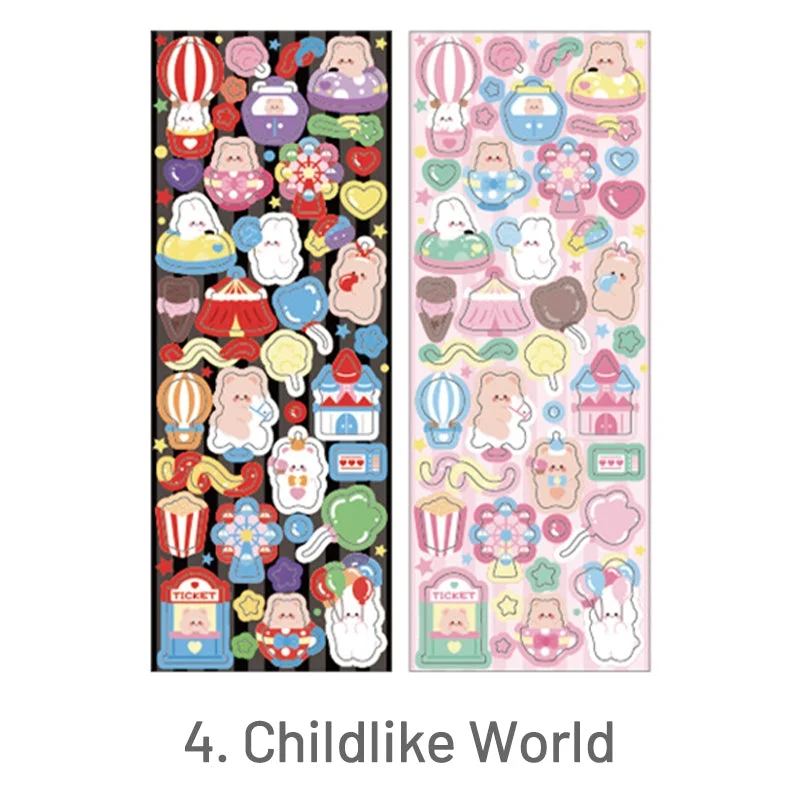 Cute Cartoon Pet Rabbit Bear Sticker Cute Cartoon Pet Rabbit Bear Sticker
