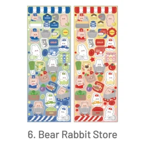 Cute Cartoon Pet Rabbit Bear Sticker Cute Cartoon Pet Rabbit Bear Sticker
