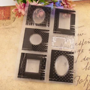 Photo Frame Stamp Set - size chart | clear stamp