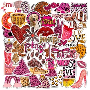 Pink Leopard Print Vinyl Decorative Stickers Sumflying Pink Leopard Print Vinyl Decorative Stickers - image 8