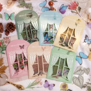 Sumflying Plant Clear Transparent Stickers - Fern, Butterfly, Flower, Leaves - image 2