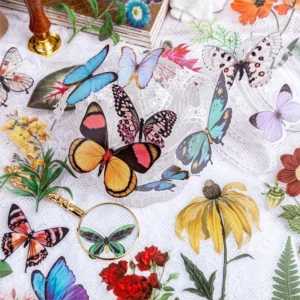 Sumflying Plant Clear Transparent Stickers - Fern, Butterfly, Flower, Leaves Sumflying Plant Clear Transparent Stickers - Fern, Butterfly, Flower, Leaves - image 4