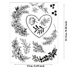 Plants & Heart Stamp Set