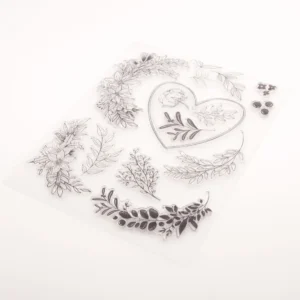 Plants & Heart Stamp Set - packaging photo | clear stamp