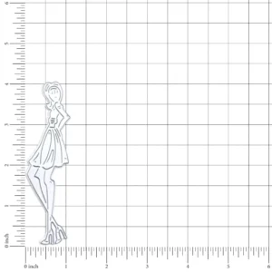 Plucking Skirt Girl Metal Cutting Dies - character metal cutting dies - detail view