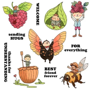 Plum And Little Man Clear Stamps 00