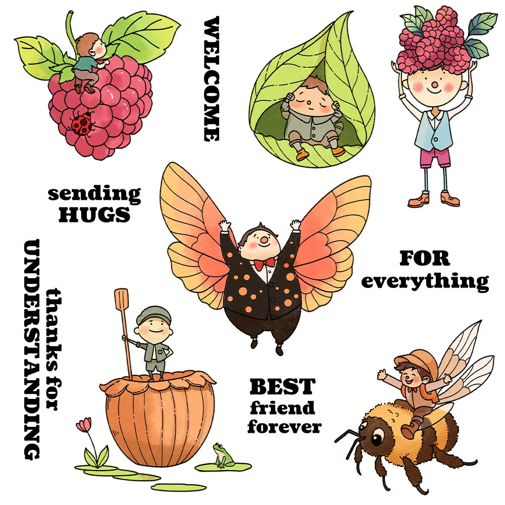 Plum And Little Man Clear Stamps 00 Plum And Little Man Clear Stamps 00