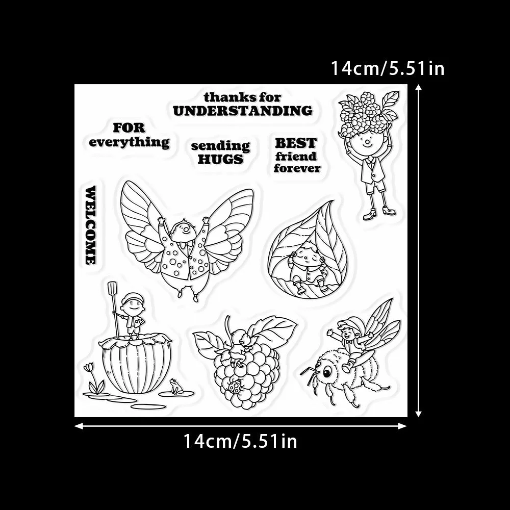 Plum And Little Man Clear Stamps 02 Plum And Little Man Clear Stamps 02