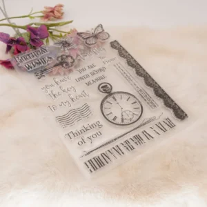 Pocket Watch Letters Clear Stamp Set - lifestyle photo | clear stamp