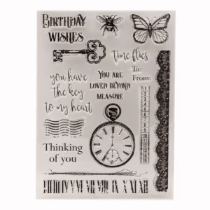 Pocket Watch Letters Clear Stamp Set - packaging photo | clear stamp