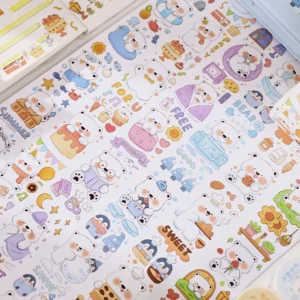 Cute Cartoon Animal White Bear Washi Tape Cute Cartoon Animal White Bear Washi Tape