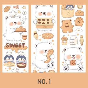 Cute Cartoon Animal White Bear Washi Tape Cute Cartoon Animal White Bear Washi Tape