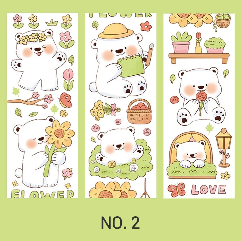 Cute Cartoon Animal White Bear Washi Tape Cute Cartoon Animal White Bear Washi Tape
