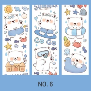 Cute Cartoon Animal White Bear Washi Tape Cute Cartoon Animal White Bear Washi Tape