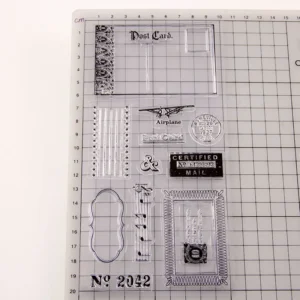 Postcard Stamp Set - detail view | clear stamp