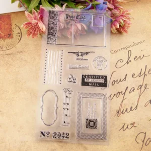 Postcard Stamp Set - size chart | clear stamp