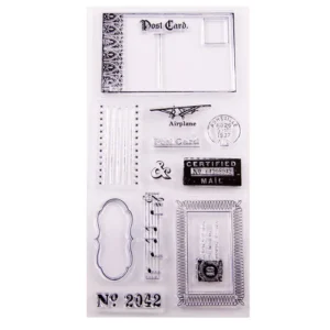 Postcard Stamp Set - packaging photo | clear stamp