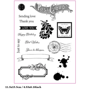 Postmark Clear Stamp Set - detail view | clear stamp