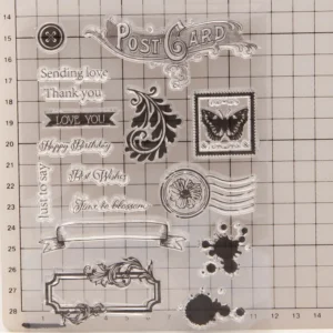Postmark Clear Stamp Set - size chart | clear stamp