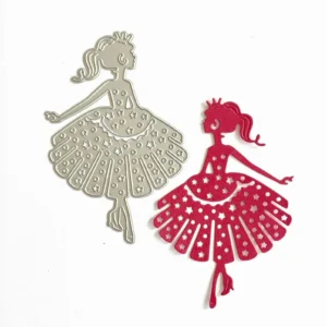 Princess Dress Girl Metal Cutting Dies - character metal cutting dies - detail view