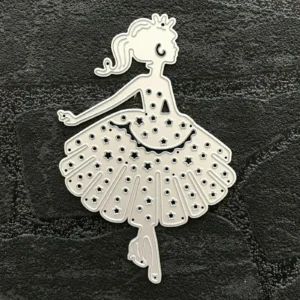 Princess Dress Girl Metal Cutting Dies - character metal cutting dies - size chart