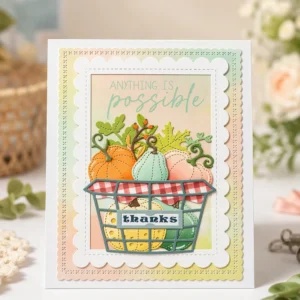 Pumpkin Basket Card Realistic 02