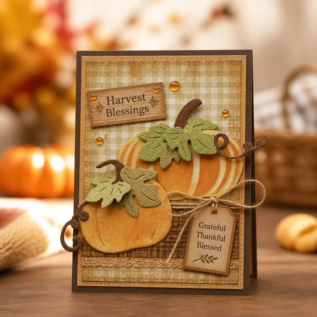 Autumn Pumpkin Metal Cutting Dies Pumpkin Card Autumn Tag 01
