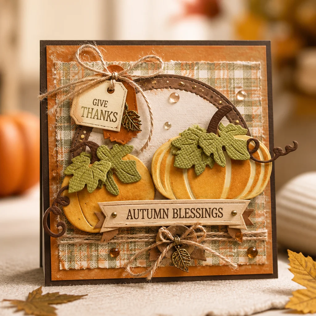 Autumn Pumpkin Metal Cutting Dies Pumpkin Card Autumn Tag 02