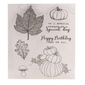 Pumpkin Leaves Clear Stamp Set - packaging photo | clear stamp