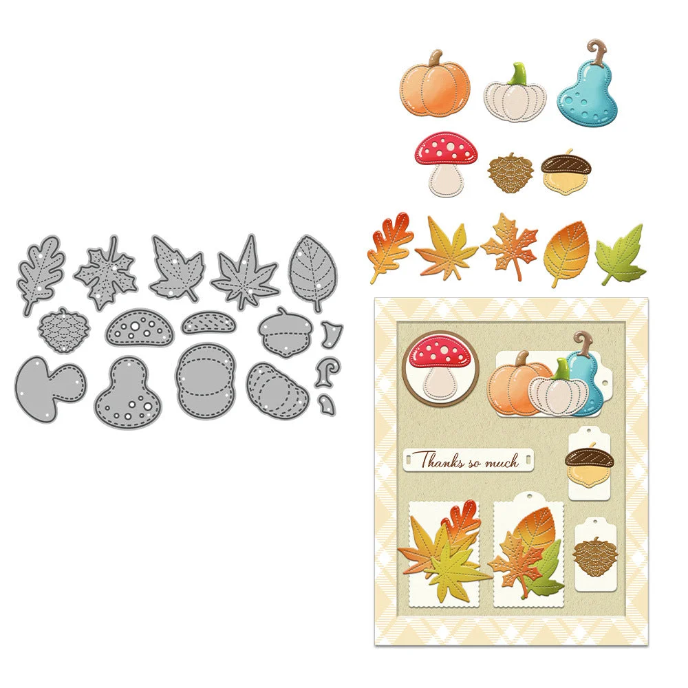 Pumpkins And Leaves Metal Cutting Dies 01 Pumpkins And Leaves Metal Cutting Dies 01