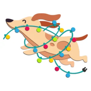 Puppy And String Lights Metal Cutting Dies 01