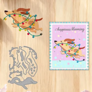 Sumflying Puppy and String Lights Metal Cutting Dies Puppy And String Lights Metal Cutting Dies 03