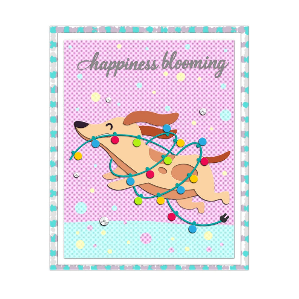 Puppy And String Lights Metal Cutting Dies 05 Puppy And String Lights Metal Cutting Dies 05