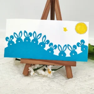 Size chart for Rabbit Wave Edge Metal Cutting Dies - dimensions in cm