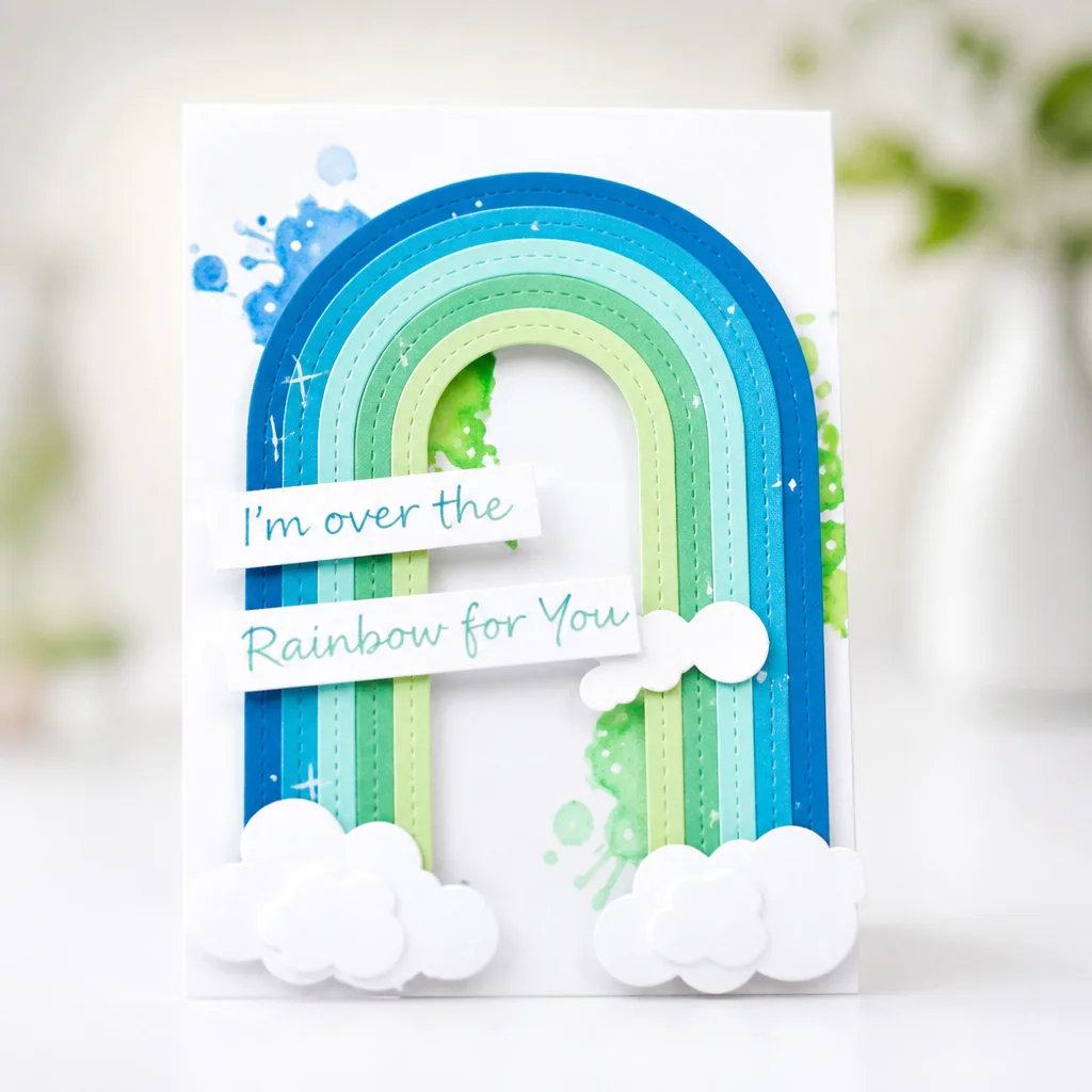 Rainbow Arch Metal Cutting Dies Rainbow Card Cool Cloud