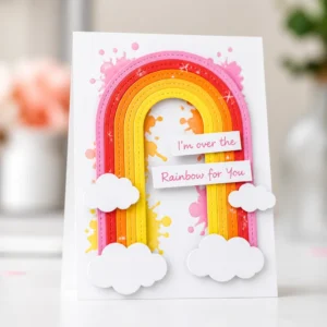 Rainbow Arch Metal Cutting Dies Rainbow Card Warm Cloud