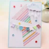 Rainbow Pyramid Metal Cutting Dies - metal cutting die for scrapbooking and card making – see size chart for dimensions