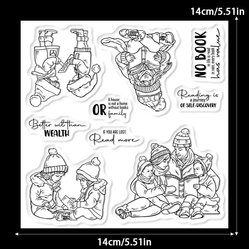 Reading Children Clear Stamps 02 Reading Children Clear Stamps 02