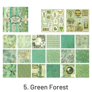 Refreshing Retro Background Decorative Sticker Book