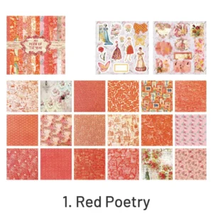 Refreshing Retro Background Decorative Sticker Book