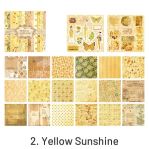 Refreshing Retro Background Decorative Sticker Book