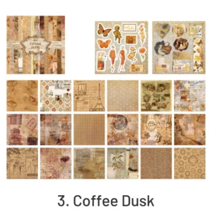 Refreshing Retro Background Decorative Sticker Book