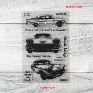 Retro Cars Clear Stamps 01