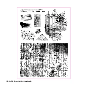 Retro Distressed Background Clear Stamp Set - detail view | clear stamp