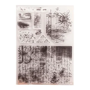 Retro Distressed Background Clear Stamp Set - packaging photo | clear stamp