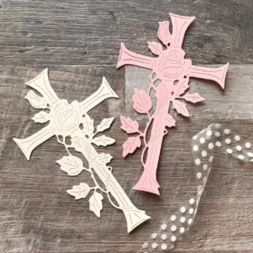 Rose Cross Shape Metal Die Cuts